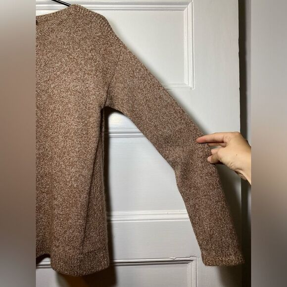 J. McLaughlin | Cashmere Crewneck Knit Sweater in Heathered Brown Size XS - Picture 6 of 11